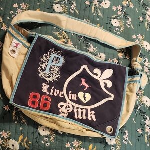 Live in Pink Beige and Blue Women's Bag